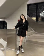 Layered Skirt Shirt Dress