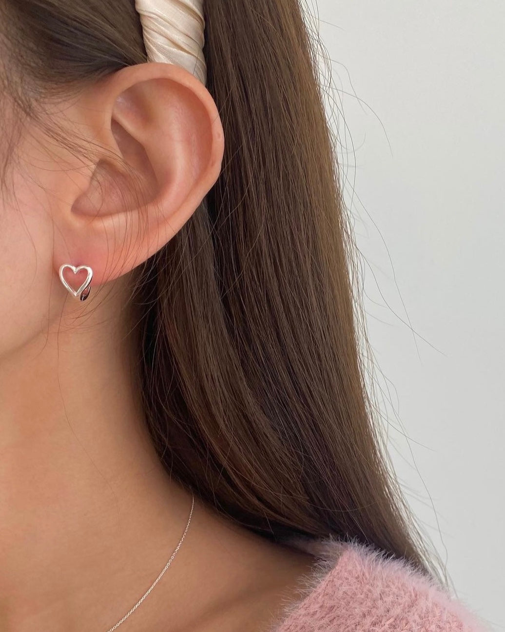 Heart Silver Earrings