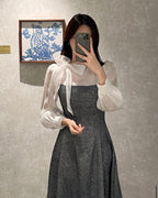 [ Pre-order ] Amelie Pearl Tweed Dress