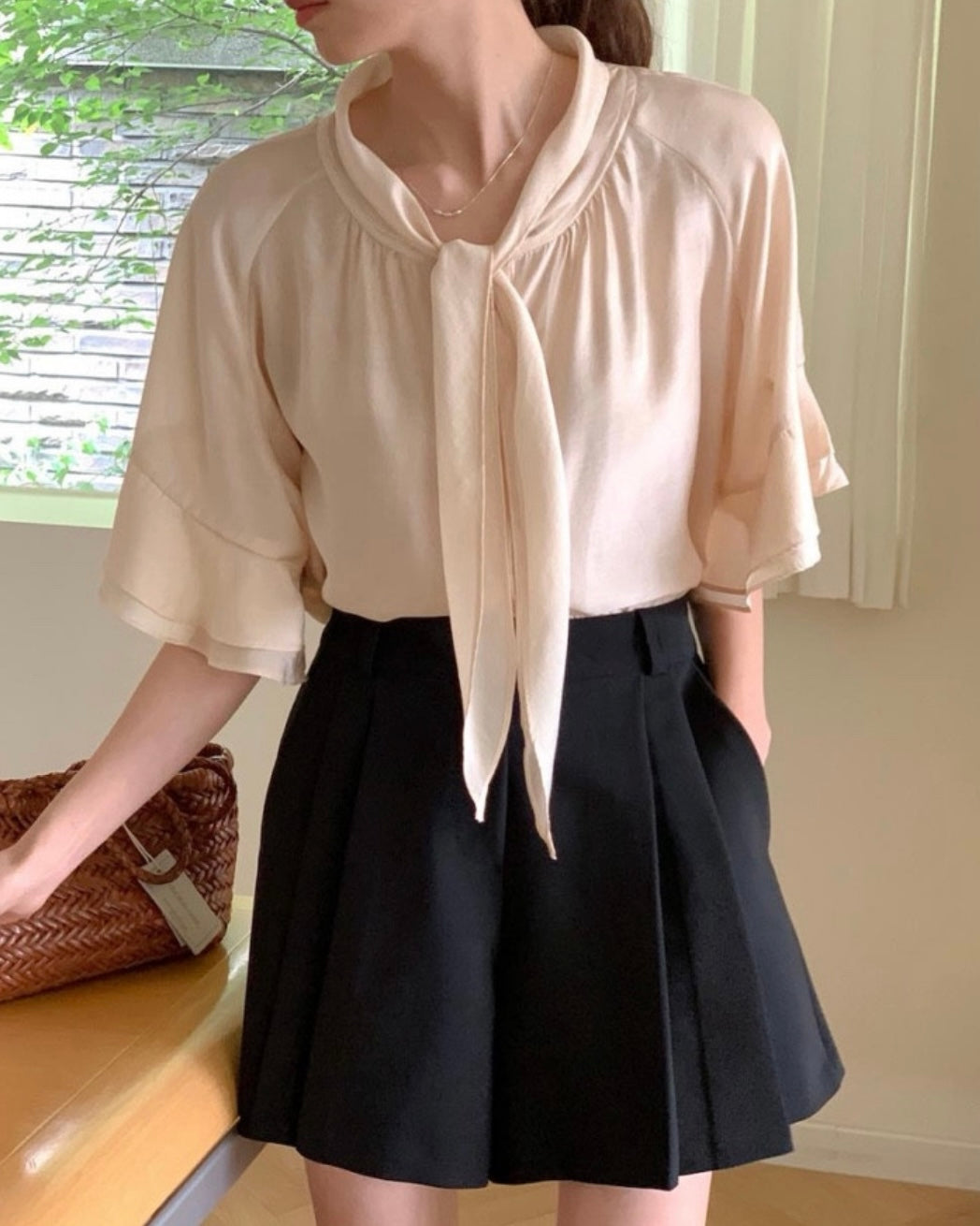 Pure Tie Blouse