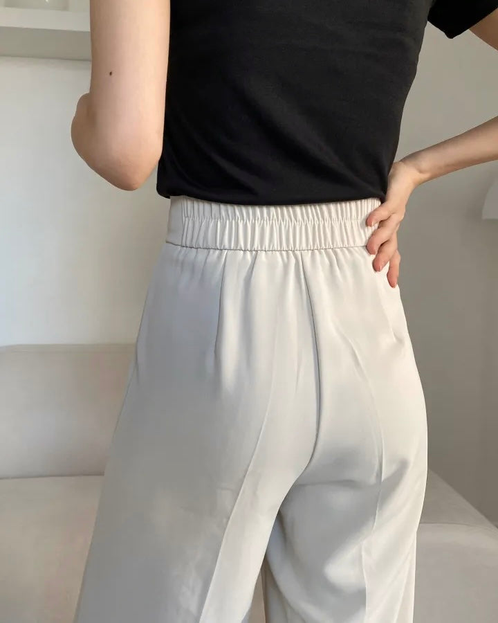 [S,M] High-Waist Banding Slacks