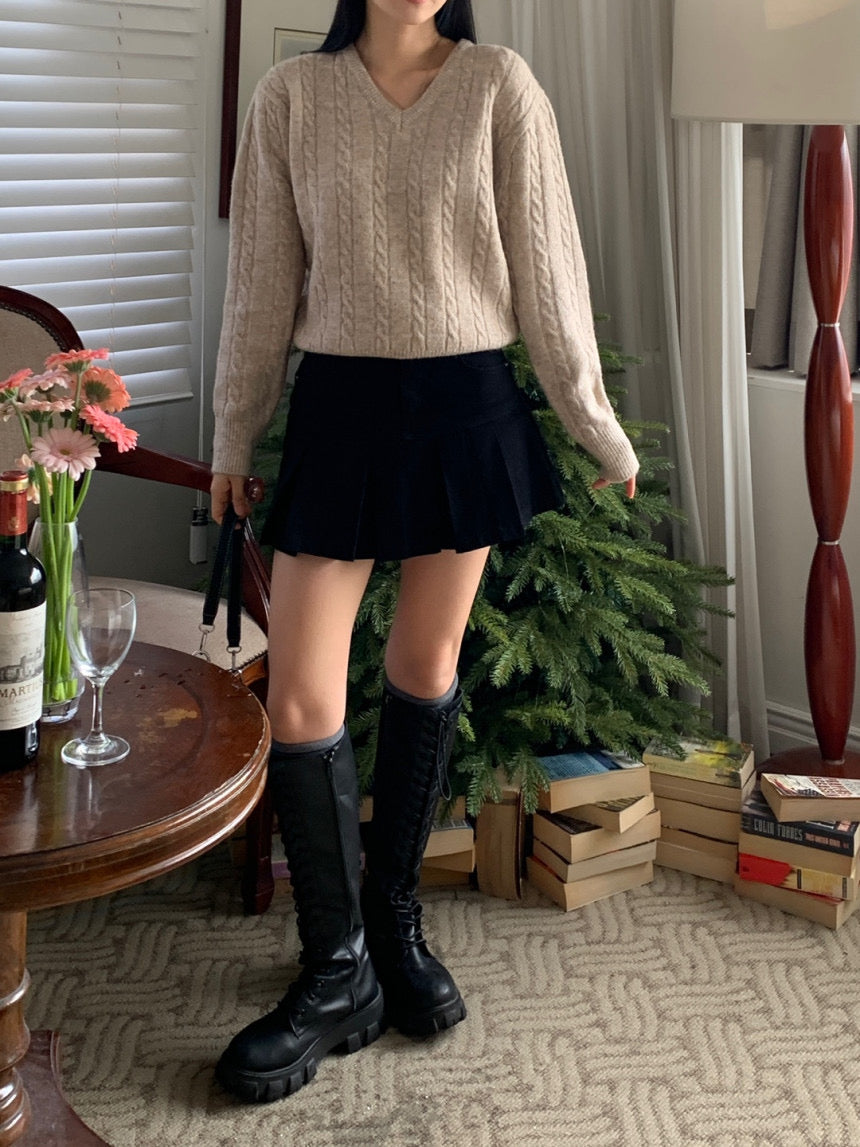 Mocha Cable Knit