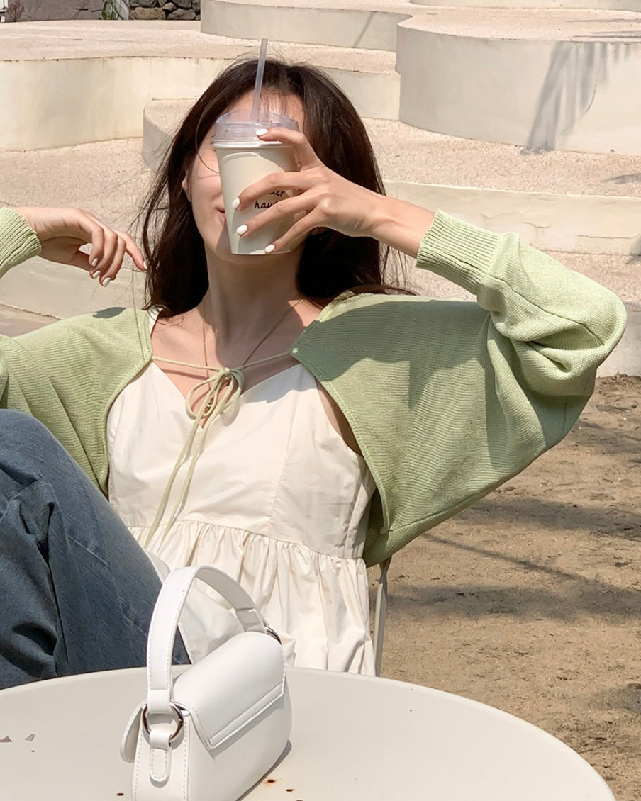 Shirring Adjustable Strap Blouse