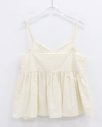 Shirring Adjustable Strap Blouse
