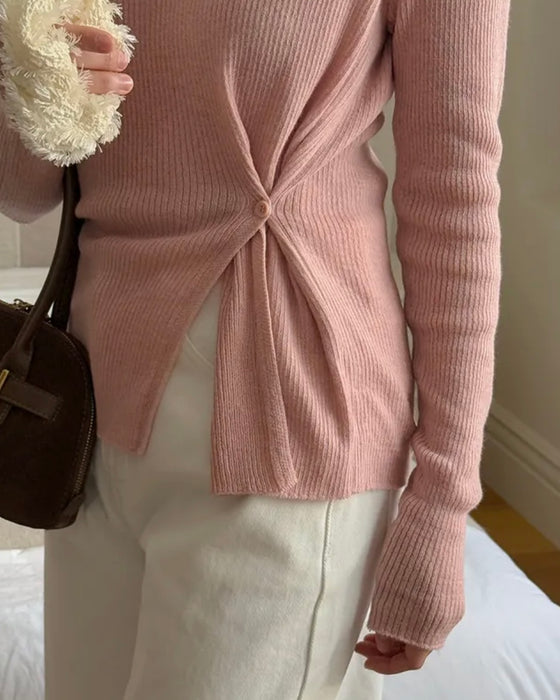 Bamboo Button Knit