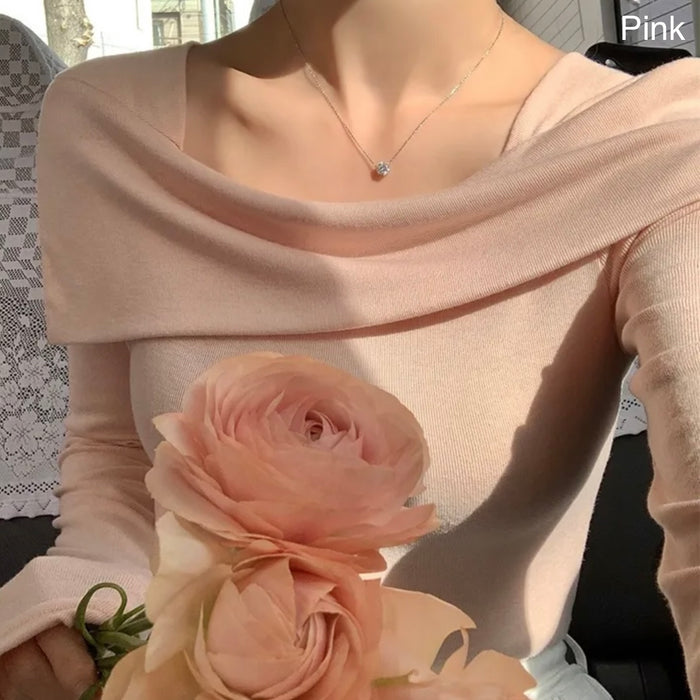 Unbalanced Shoulder Long Sleeve