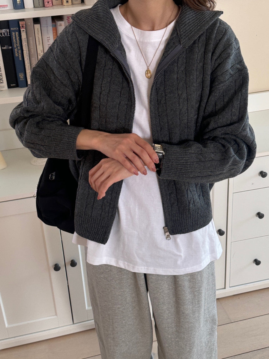 Pepper Knit Zip-Up