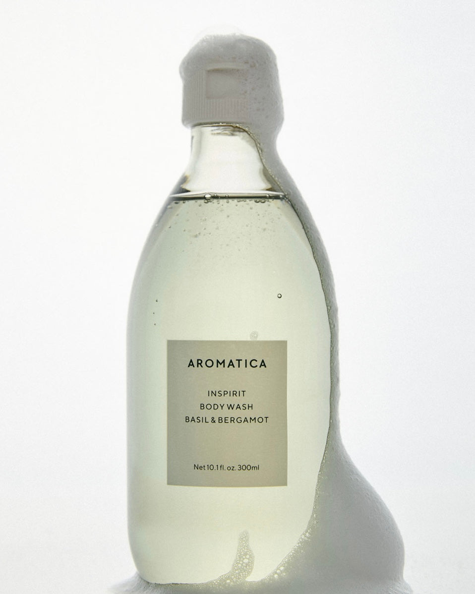 [ AROMATICA ] Inspirit Body Wash Basil & Bergamot 300ml