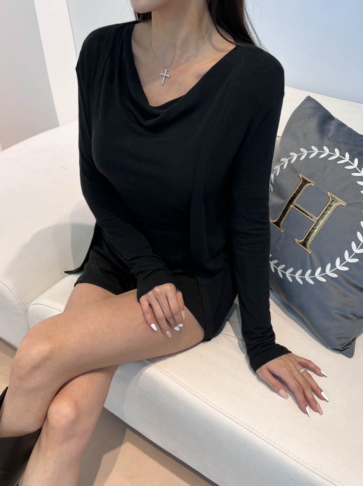 Drape Wool Cardigan Set