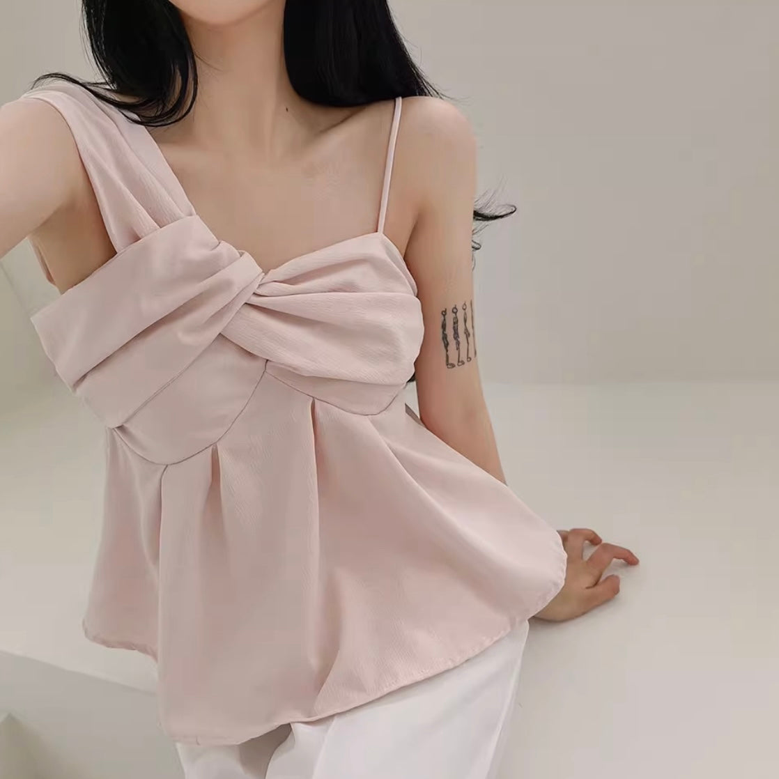 One Shoulder Twist Blouse
