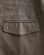 Roel Leather Half Jacket