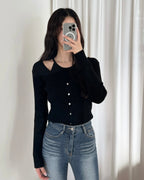 [ Pre-order ] Alisa Halter Sleeveless Cardigan Set