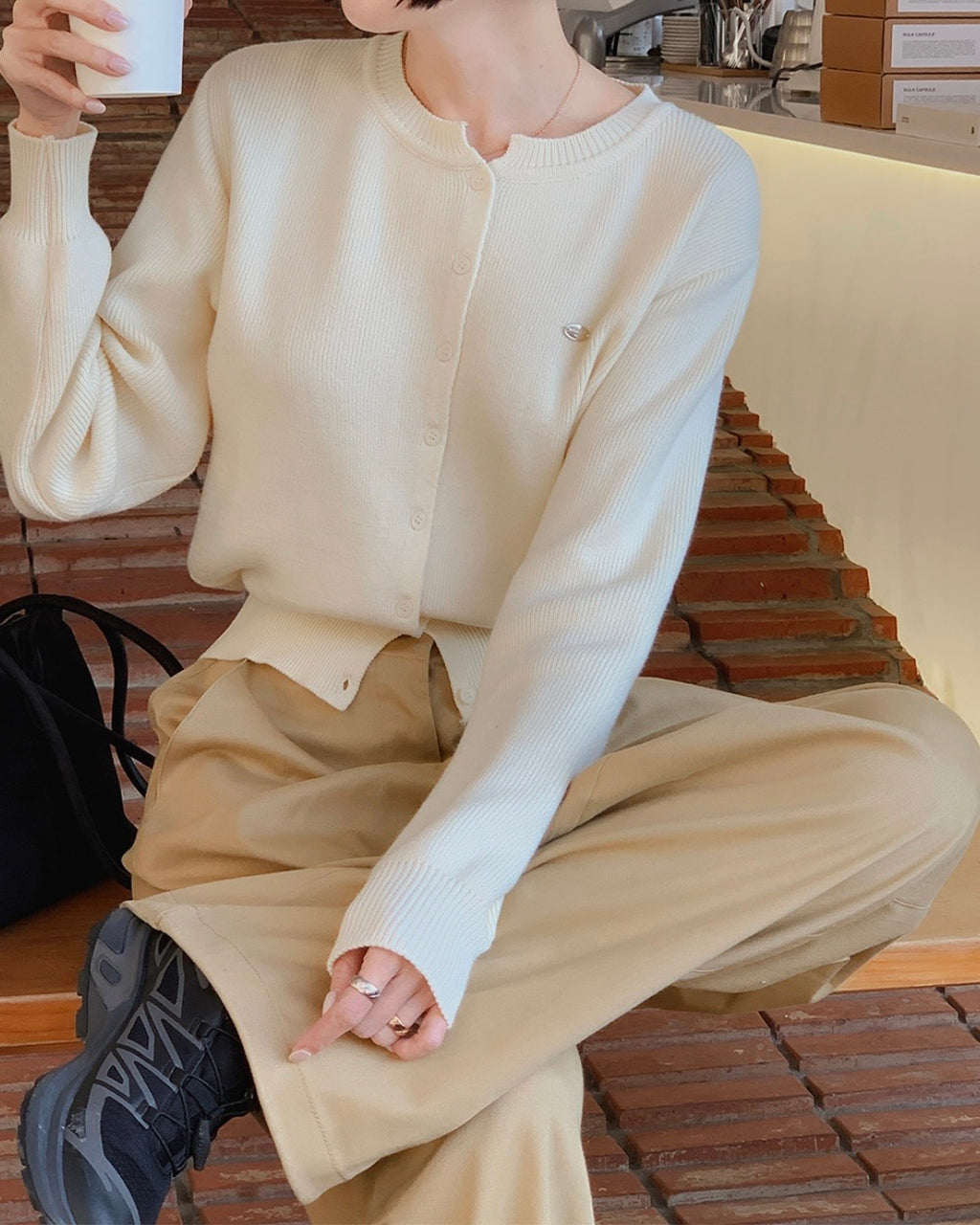 Daily Metal Charm Cardigan