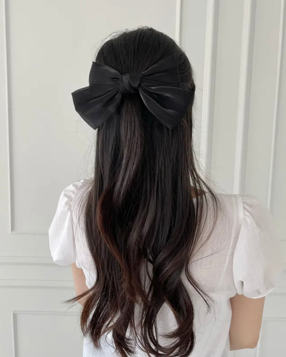 Organza Big Ribbon Hair Clip