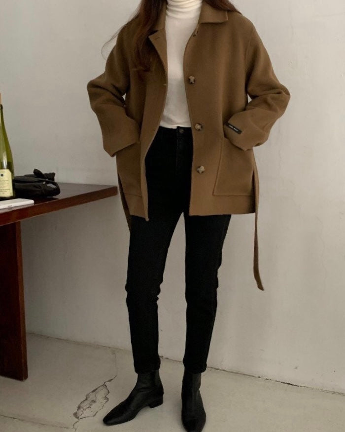 [ Pre-order ] Panna Half Wool Coat