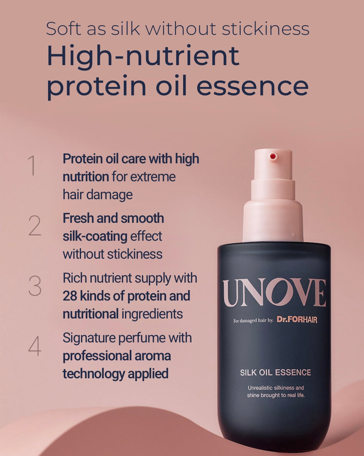 [ UNOVE ] Silk Oil Essence 70ml #Tender Bloom