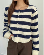 Boucle Striped Cardigan