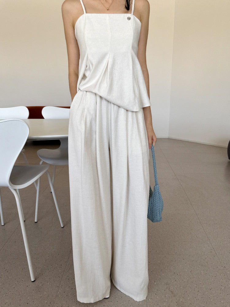 [ Sale Excluded ] Linen Pintuck Two-Piece Set