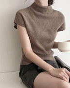 Cashmere Wool Half-Neck Knit