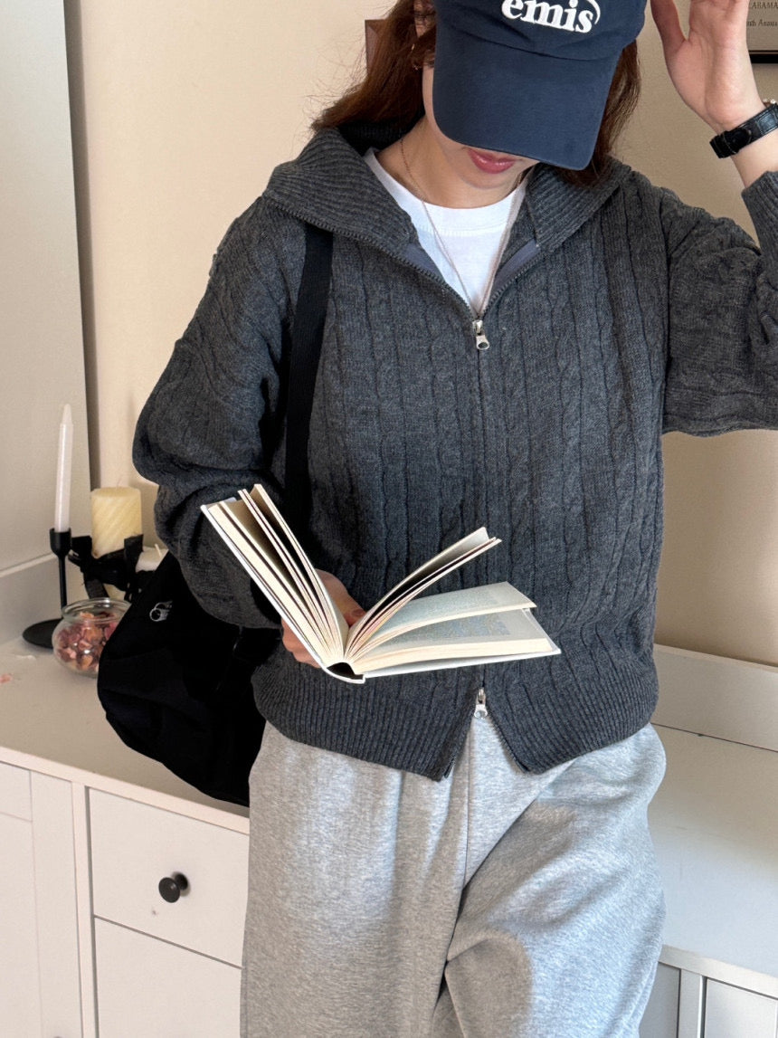 Pepper Knit Zip-Up