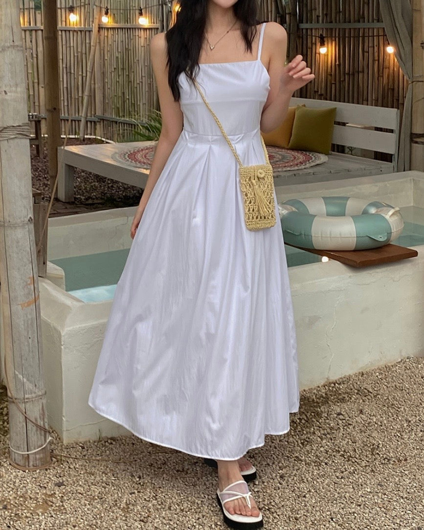 Pleats Sleeveless Dress