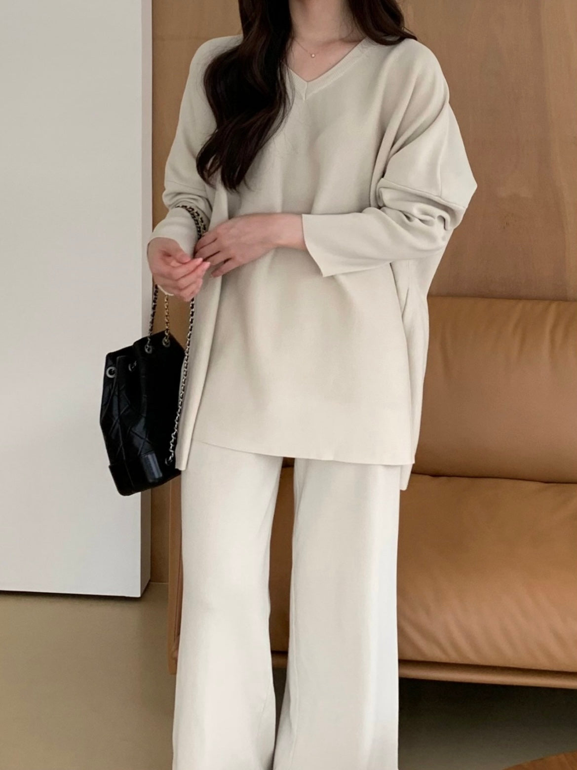 Latte Loose Two-Piece Set