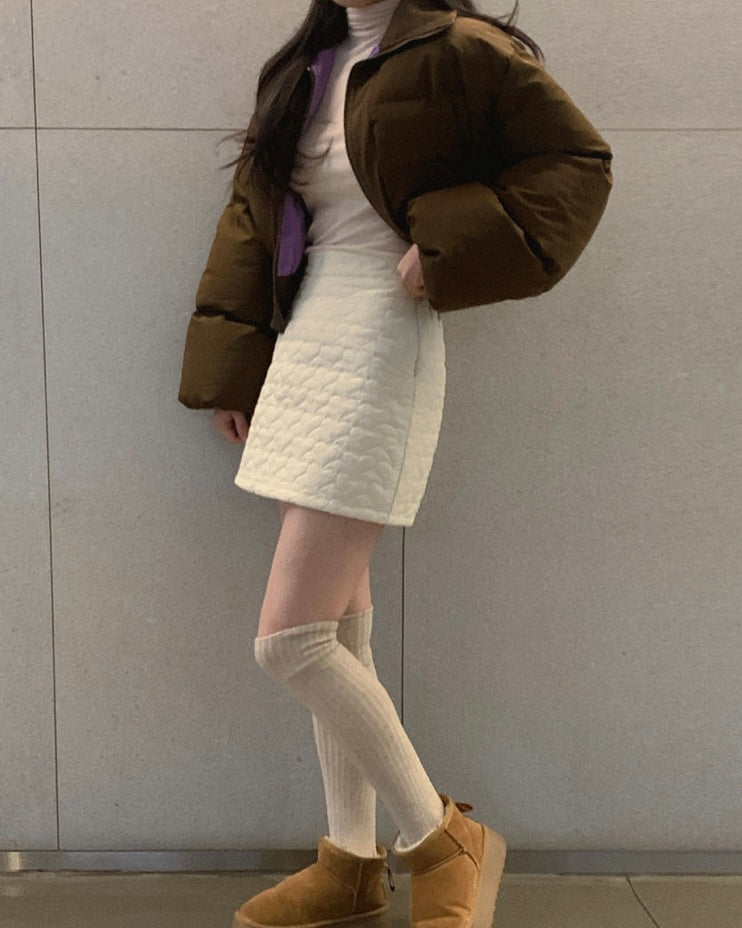 Heart Quilted Baning Skirt