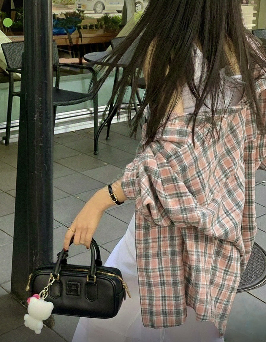 Pink Check Overfit Shirt