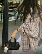 Pink Check Overfit Shirt