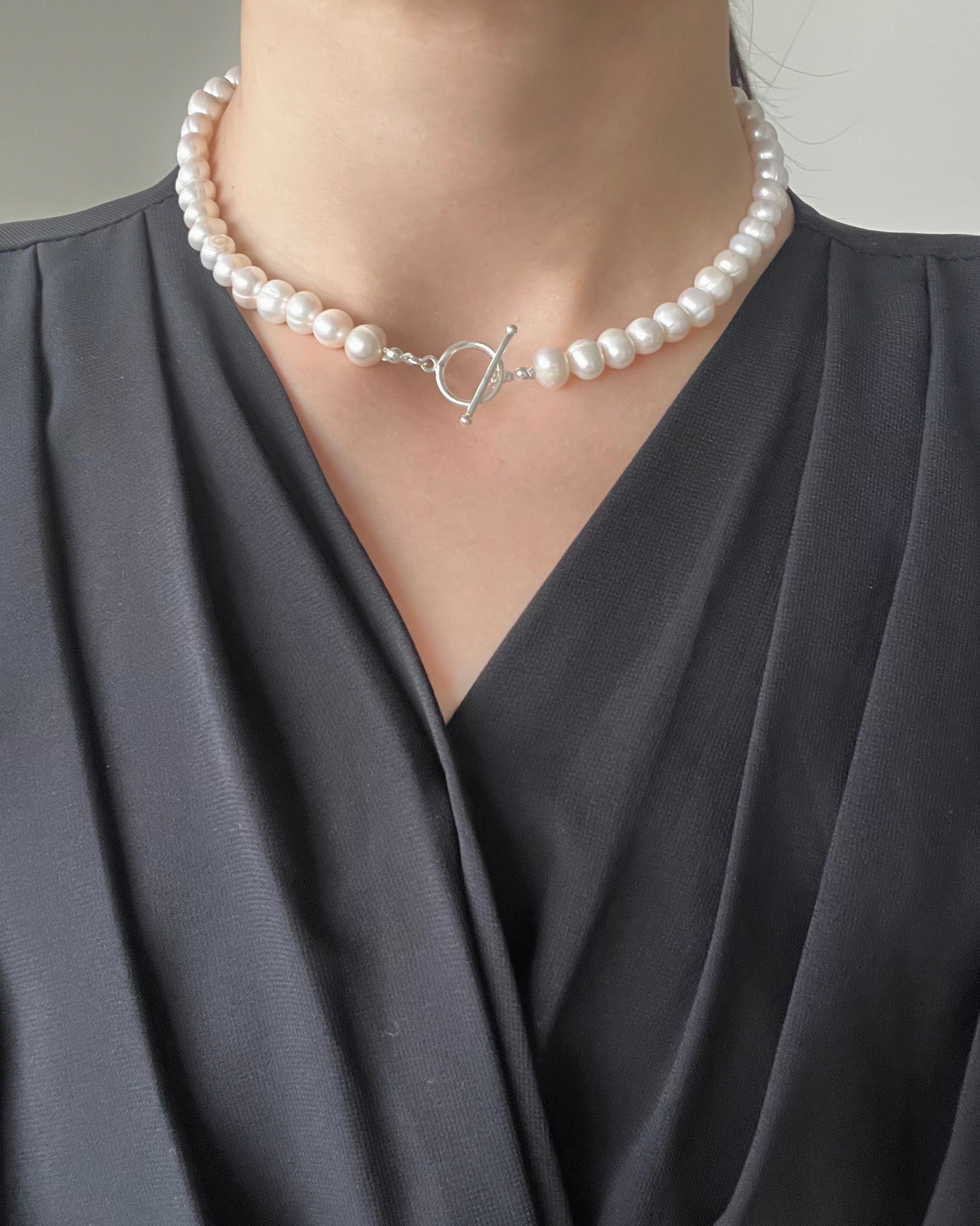 Silver Ugly Freshwater Pearl Necklace