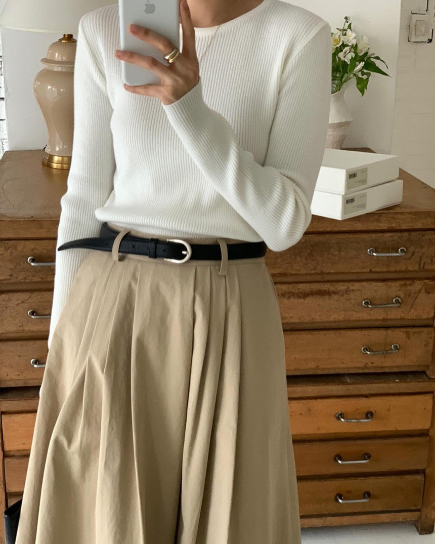 Round Ripped Knit
