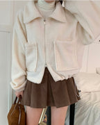 String Boucle Zip-Up