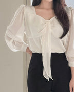 Chiffon Ribbon Blouse