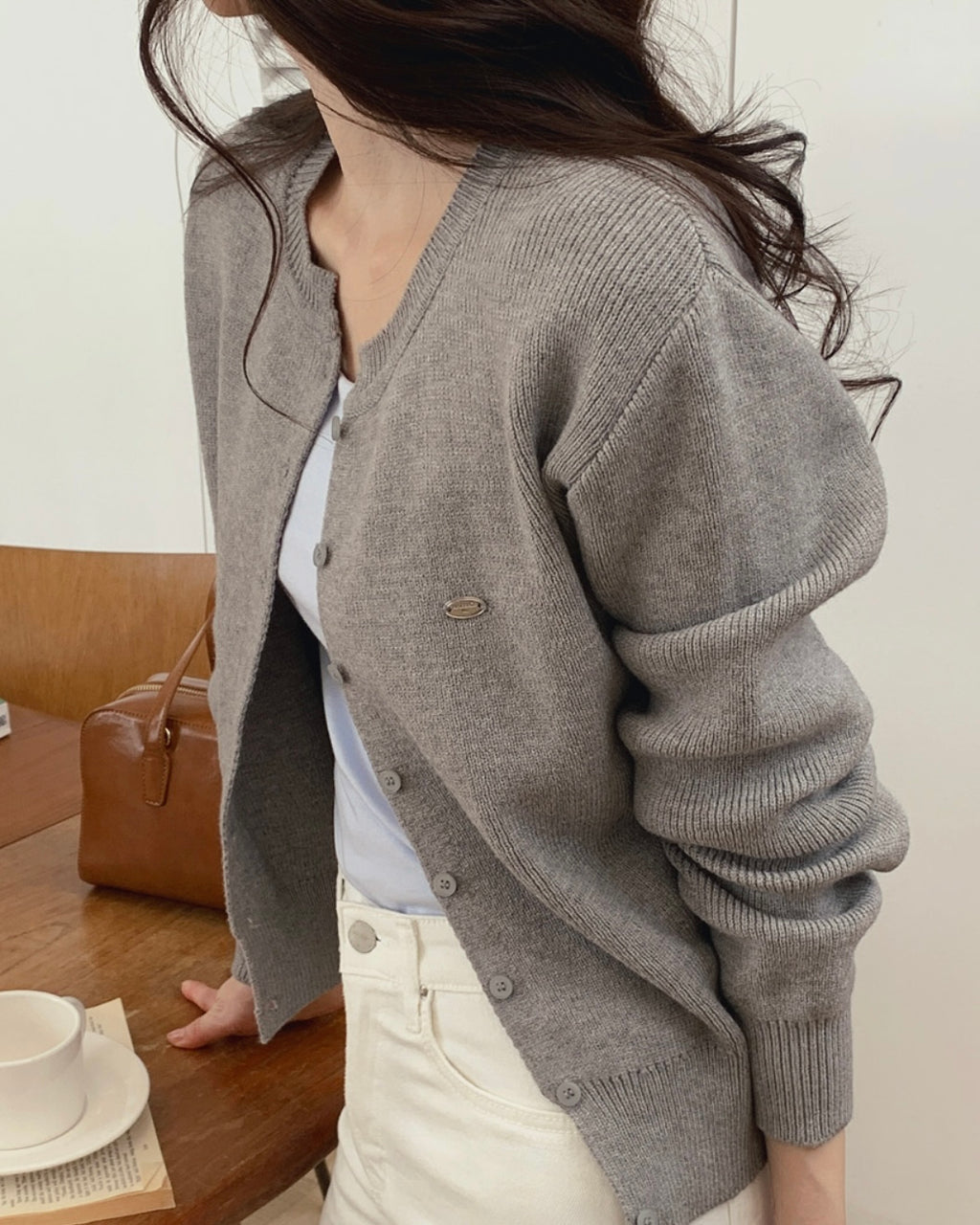 Daily Metal Charm Cardigan