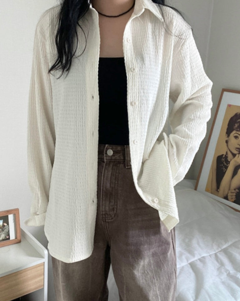 Wrinkle Loose-Fit Skirt