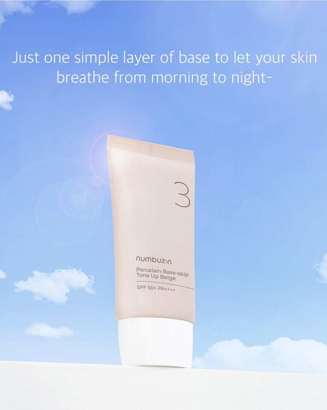 [ numbuzin ] No. 3 Porcelain Base-skip Tone Up Beige 35mL