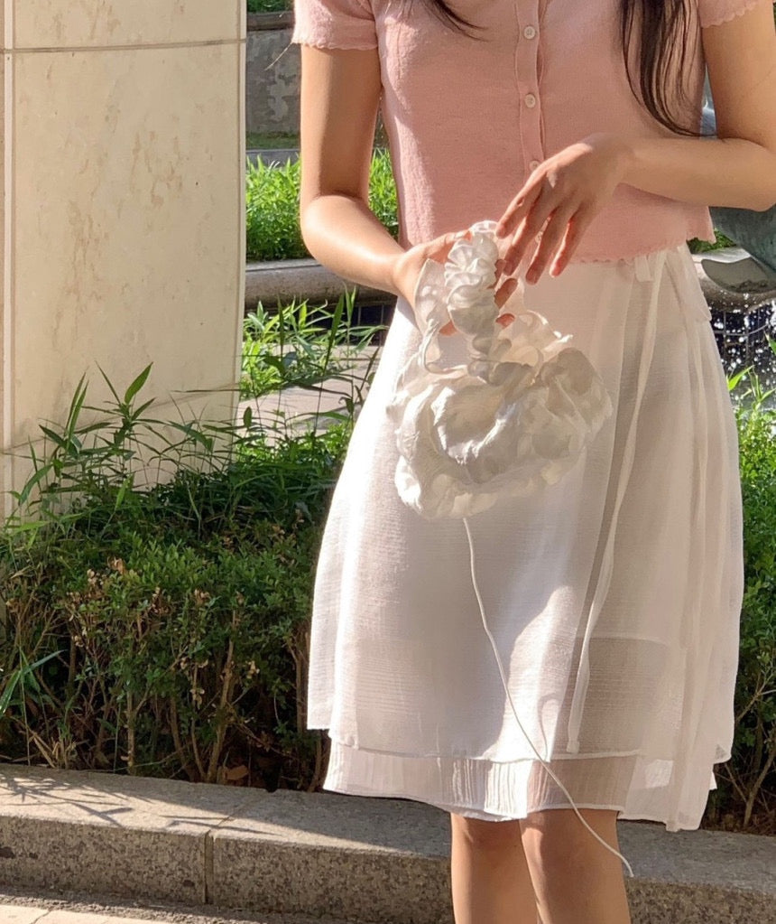 Stay Two Button Skirt
