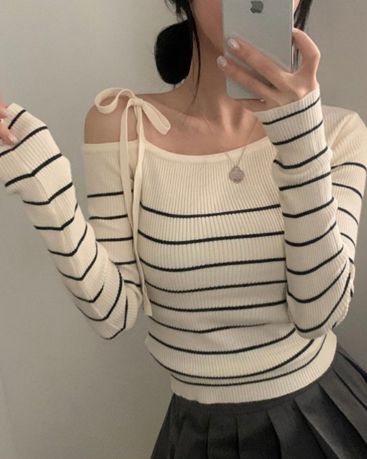 Striped Ribbon Knit