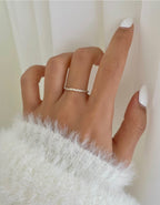Snowflake Silver Chain Ring