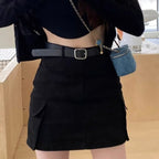 Cotton Pocket Skirt ( Belt included )