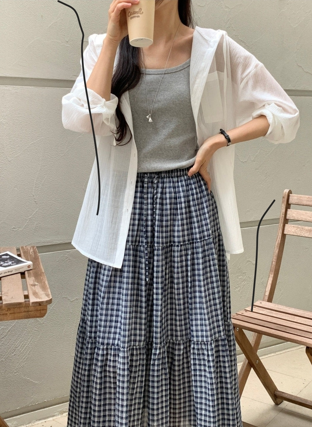 Check Cancan Skirt