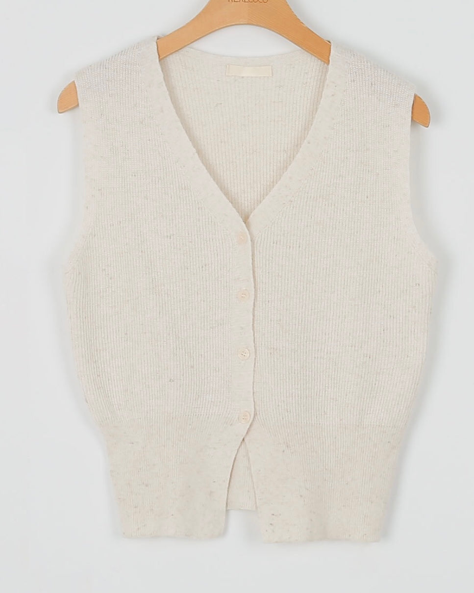 Linen Knitted Vest