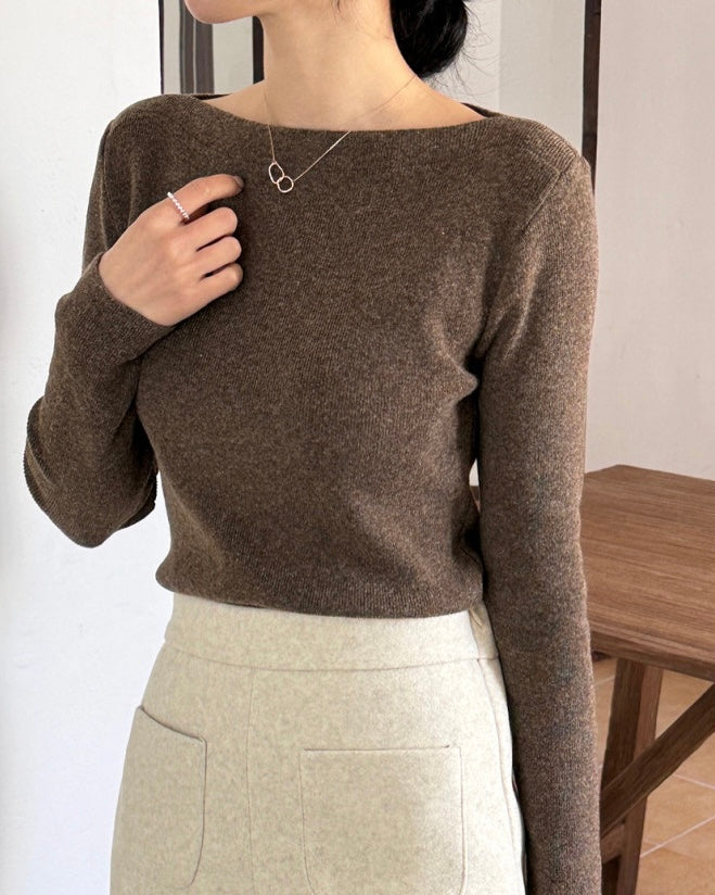 Ruby Boat-Neck Knit