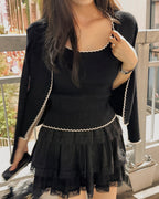 Wave Knit Cardigan Set