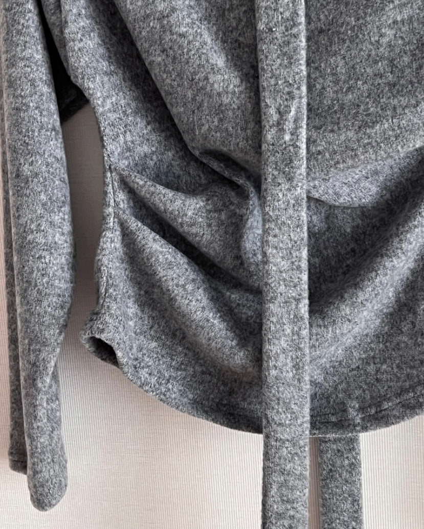 Brushed Shirring Tie Knit