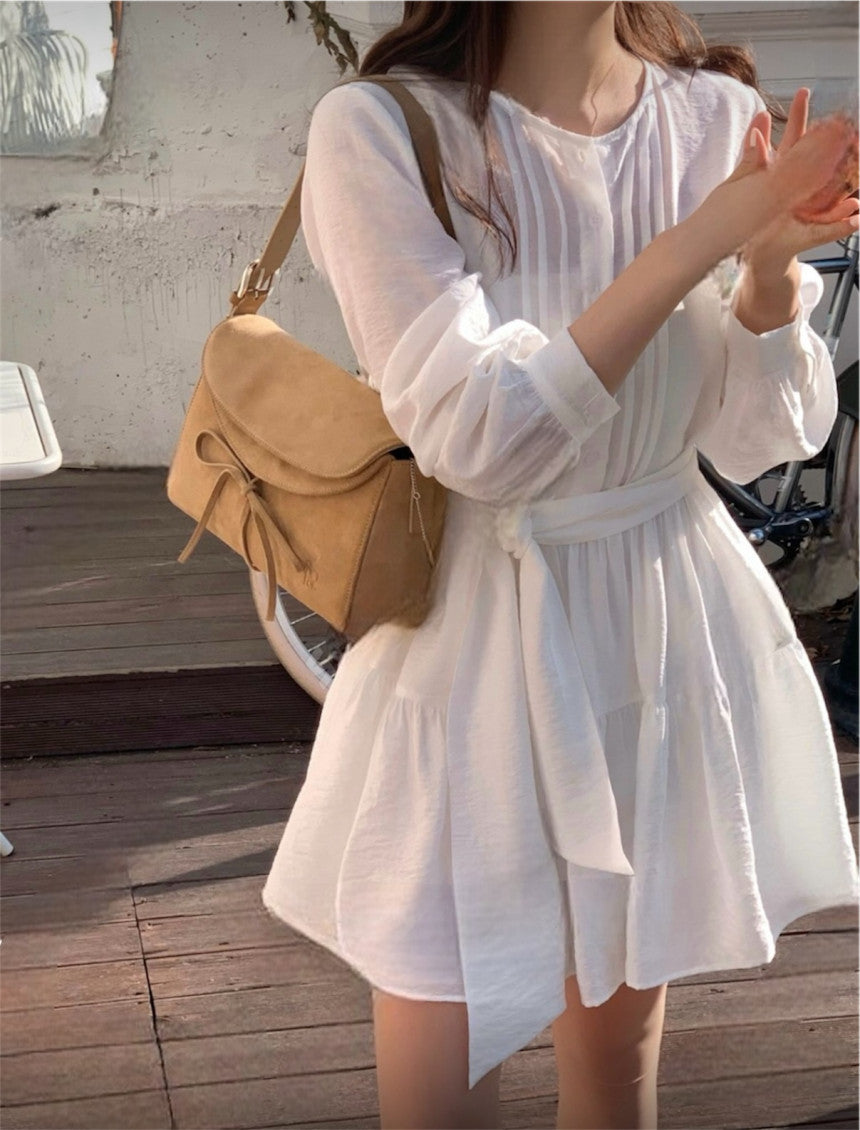 [ Pre-order ] Laurent Pintuck Dress