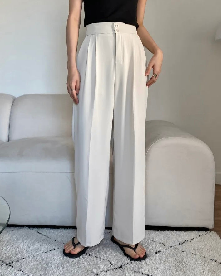 [S,M] High-Waist Banding Slacks