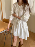 [ Pre-order ] Laurent Pintuck Dress