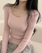 Alina Square-Neck Knit Top