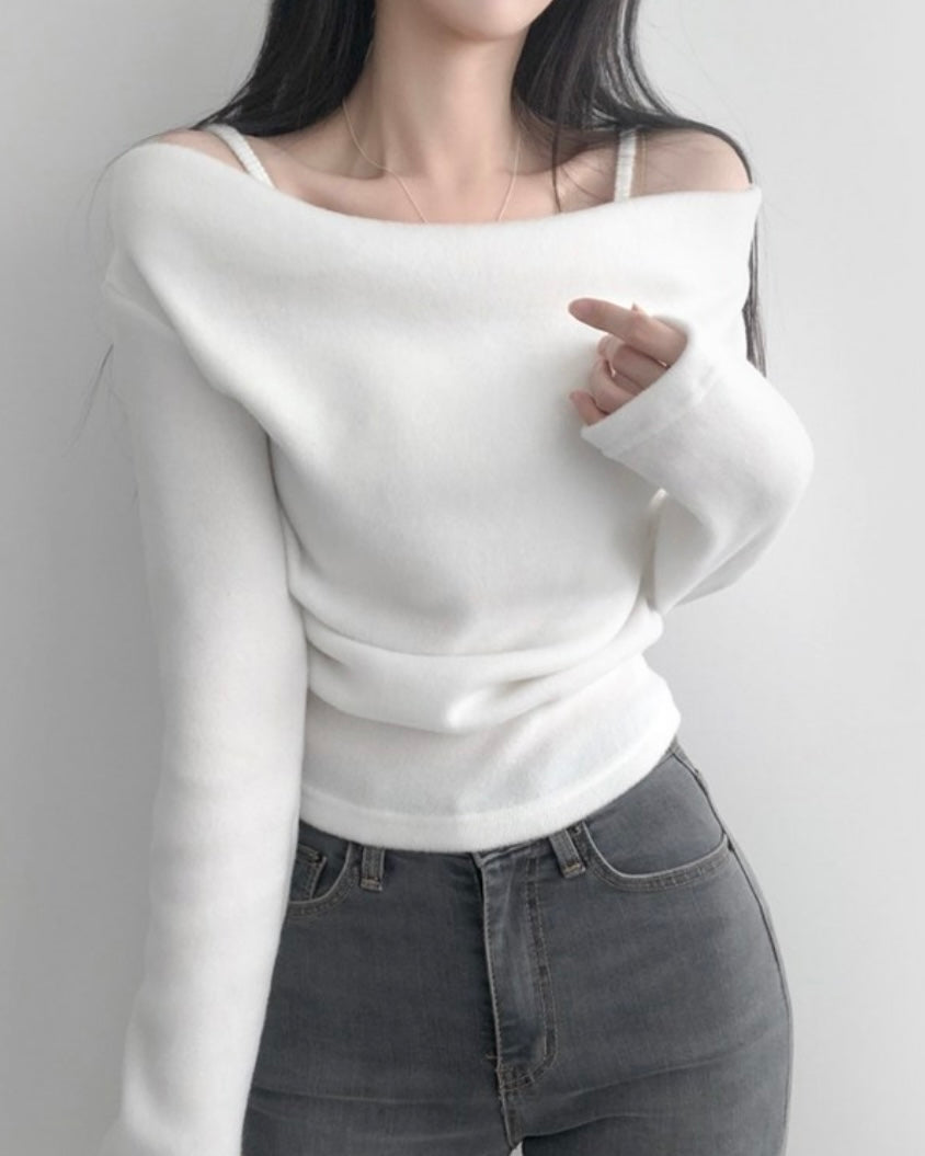 Stay-On Off-Shoulder Knit